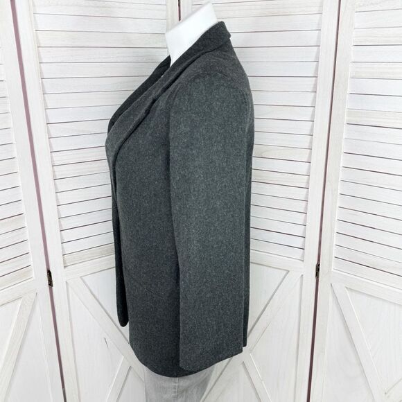 Sag Harbor Vintage Wool Blend Long Blazer Jacket Charcoal Grey 16 - Picture 2 of 14